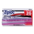 Ziploc 682253 15 in. x 13 in. 1.75 mil 2 Gallon Double Zipper Storage Bags - Clear (100/Carton) image number 1