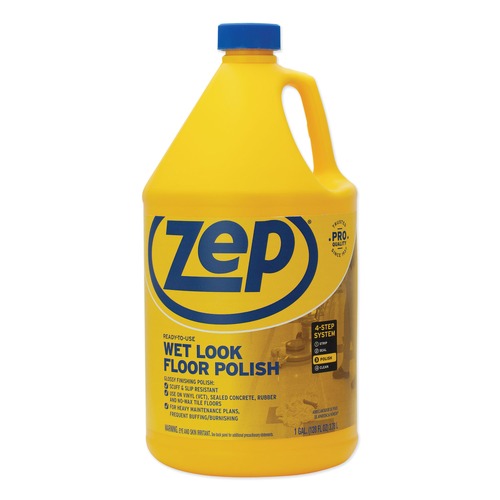 Cleaning & Janitorial Supplies | Zep Commercial ZUWLFF128 1 Gallon Wet Look Floor Polish image number 0