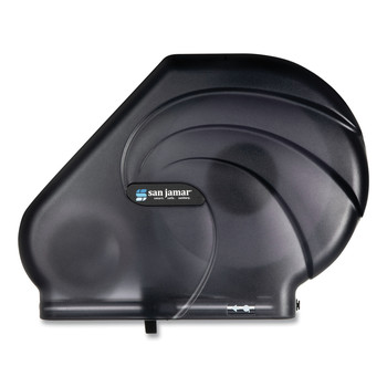 PAPER AND DISPENSERS | San Jamar R3090TBK 16-3/4 in. x 5-1/2 in. x 12-1/4 in. Oceans Reserva Jumbo Tissue Dispenser with Stub - Black Pearl