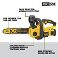 Dewalt DCCS620P1 20V MAX XR 5.0 Ah Brushless Lithium-Ion 12 in. Compact Chainsaw Kit image number 4