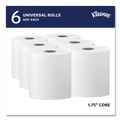Cleaning & Janitorial Supplies | Kleenex 50606 8 in. x 600 ft. Essential Plus Hard Roll Towels - White (6 Rolls/Carton) image number 1