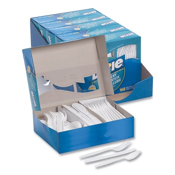 Dixie CM168 Combo Pack of Forks, Knives, and Spoons - White (1008/Carton)