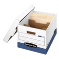 Boxes & Bins | Bankers Box 0083601 R-KIVE 12.75 in. x 16.5 in. x 10.38 in. Letter/Legal File Heavy-Duty Storage Boxes with Dividers - White/Blue (12/Carton) image number 0