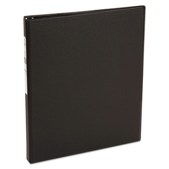 Avery 03201 Economy 0.5 in. Capacity 11 in. x 8.5 in. 3 Ring Non-View Binder with Round Rings - Black