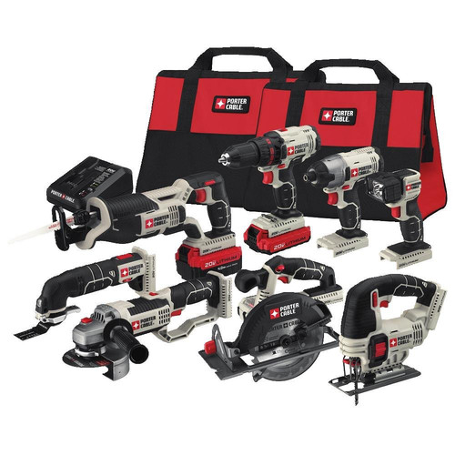 Factory Reconditioned Porter Cable Pcck619l8r 20v Max Cordless Lithium Ion 8 Tool Combo Kit Tyler Tool
