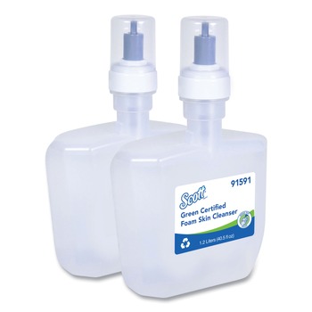HAND SANITIZERS | Scott 91591 1200 ml Essential Green Certified Unscented Foam Skin Cleanser (2/Carton)