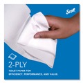 Cleaning & Janitorial Supplies | Scott 3148 1000 ft. JRT Jumbo Roll 2-Ply Bathroom Tissue - White (4 Rolls/Carton) image number 3