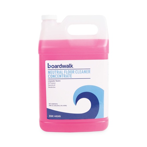 Cleaning Supplies | Boardwalk BWK4404NEA 1 Gallon Bottle Lemon Scent Neutral Floor Cleaner Concentrate image number 0