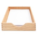 Carver CW07211 10.25 in. x 12.5 in. x 2.5 in. 1 Section Letter Size Hardwood Stackable Desk Tray - Oak image number 1