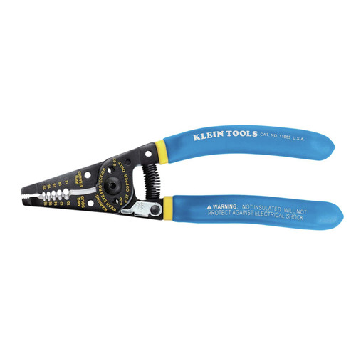 Klein Tools 11055 | Solid and Stranded Copper Wire Stripper and Cutter | Klein Tools Solid and Stranded Copper Wire Stripper and Cutter
