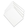 Avery 82204 11 in. x 8.5 in. 10-Tab 6 Tab Titles Preprinted Legal Exhibit Side Tab Allstate Style Index Dividers - White (25-Piece/Pack) image number 1