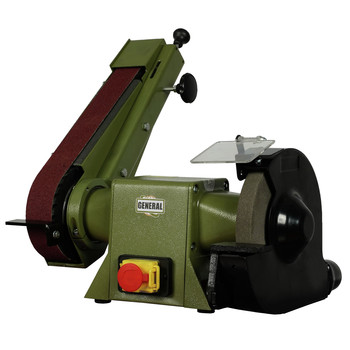 BENCH GRINDERS | General International 15-855M1 3/4 HP 2800 - 3400 RPM 39-3/8 in. x 2 in. Belt Sander and 8 in. Industrial Bench Grinder