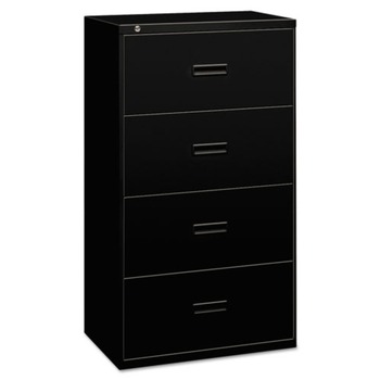 HON H434.L.P 400 Series 30 in. x 18 in. x 52.5 in. 4 File Drawers, Lateral File - Black