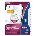 Friends and Family Sale - Save up to $60 off | Avery 11140 CUSTOMIZABLE TOC READY INDEX BLACK AND WHITE DIVIDERS, 12-TAB, LETTER (1 Set) image number 0