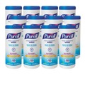 PURELL 9111-12 5.78 in. x 7 in. Premoistened Hand Sanitizing Wipes (100/Canister, 12 Canisters/CT) image number 0