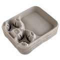 Cups and Lids | Chinet 20990 Strongholder 14.88 in. x 11.5 in. 2.6 in. Molded Fiber Cup/Food Trays - Beige (100-Piece/Carton) image number 1