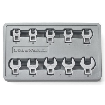 GearWrench 81909 10-Piece Metric Crowfoot Wrench Set