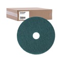Cleaning and Janitorial Accessories | Boardwalk BWK4018GRE 18 in. dia. Heavy-Duty Scrubbing Floor Pads - Green (5-Piece/Carton) image number 1