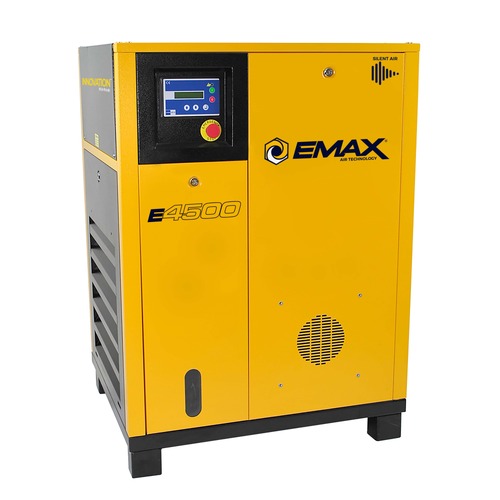 EMAX ERS0070003 208V/230V/460V 9 Amp - 18 Amp 3 Phase Corded Rotary Screw Air Compressor image number 0