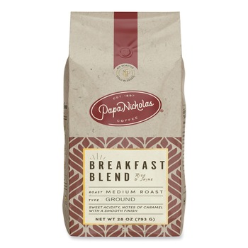 BEVERAGES AND DRINK MIXES | PapaNicholas Coffee 32006 Whole Bean Premium Coffee - Breakfast Blend