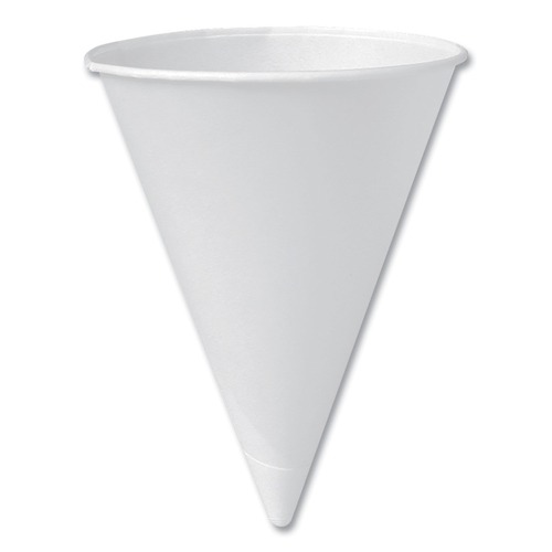 Dart 6RB-2050 6 oz Bare Treated Paper Cone Water Cups - White (200/Sleeve, 25 Sleeves/Carton) image number 0