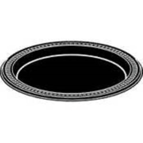 Chinet 81407 1000-Piece 7 in. dia. Heavyweight Plastic Plates - Black image number 0