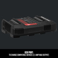 Chargers | Craftsman CMCB124 20V Lithium-Ion Dual-Port Charger image number 4