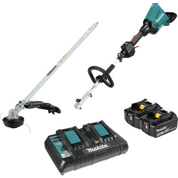 Makita XUX01M5PT 18V X2 (36V) LXT Brushless Lithium-Ion Couple Shaft Power Head/String Trimmer Attachment Kit with 2 Batteries (5 Ah)