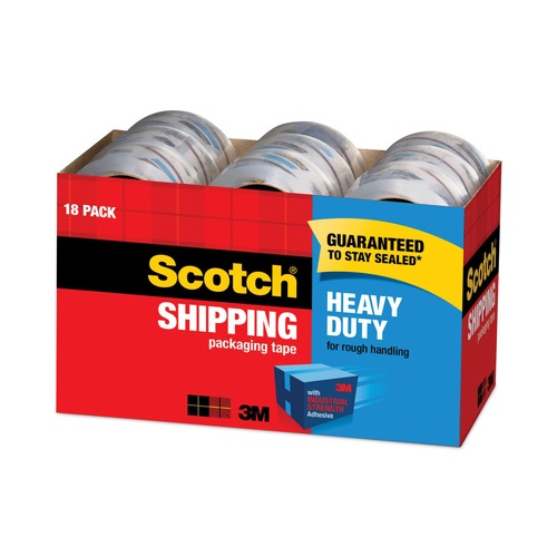 Scotch 3850-18CP 1.88 in x 54.6 yds. 3850 Heavy-Duty 3 in. Core Packaging Tape Cabinet Pack - Clear (18/Pack) image number 0