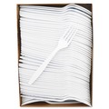 Cutlery | SOLO GBX5FW-0007 Guildware Extra Heavy Weight Plastic Forks - White (100/Box) image number 2