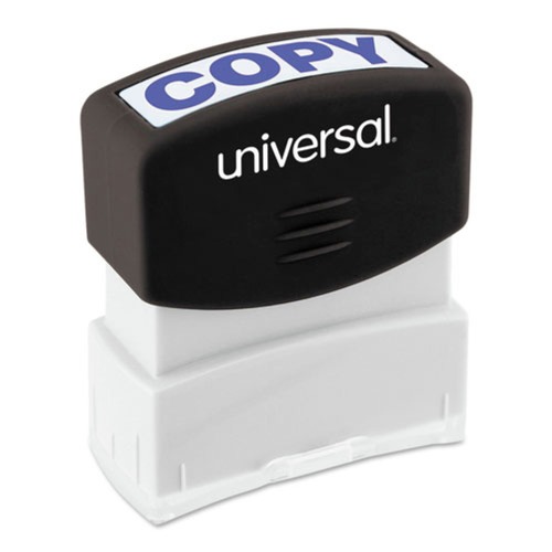 New Arrivals | Universal UNV10047 COPY Pre-Inked One Color, Message Stamp - Blue image number 0