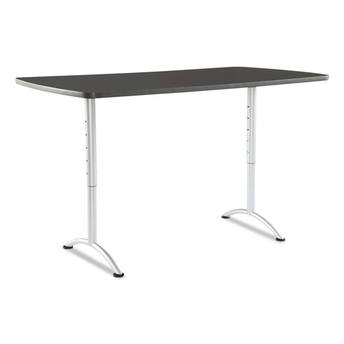 Office Desks & Workstations | Iceberg 69327 ARC 36 in. x 72 in. x 30 in. - 42 in., Rectangular Top, Adjustable-Height Table - Graphite/Silver image number 0