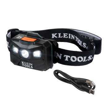 Klein Tools 56048 400 Lumens Rechargeable Headlamp with Fabric Strap