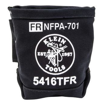Klein Tools 5416TFR 5 in. x 10 in. x 9 in. Flame Resistant Canvas Tool Bag - Black