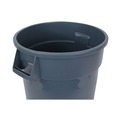 Waste Cans | Boardwalk 3485198 32 gal. LLDPE Round Waste Receptacle - Gray image number 1