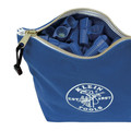 Klein Tools 5539BLU 10 in. x 3.5 in. x 8 in. Canvas Zipper Consumables Tool Pouch - Blue image number 1