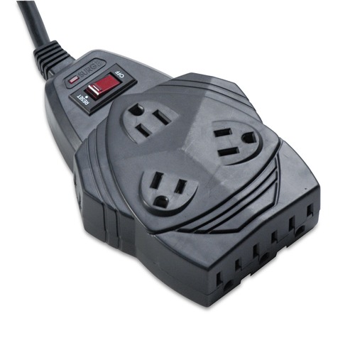 Surge Protectors | Fellowes Mfg Co. 99091 Mighty 8 Surge Protector, 8 Outlets, 6 Ft Cord, 1460 Joules, Black image number 0