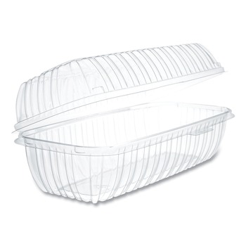 PRODUCTS | Dart C99HT1 5.1 in. x 9.9 in. x 3.5 in. 29.9 oz. Showtime Hinged Hoagie Plastic Containers - Clear (100/Bag 2 Bags/Carton)