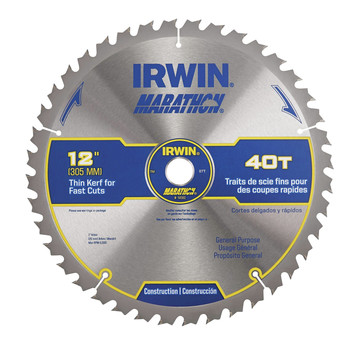 MITER SAW BLADES | Irwin 14080 Marathon 10 in. 40 Tooth Miter Table Saw Blade