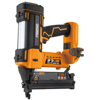 POWER TOOLS | Freeman PE20VT31618 20V Brushed Lithium-Ion Cordless 3-in-1 16 and 18 Gauge Nailer/Stapler (Tool Only)