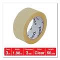 Universal UNV91004 Heavy-Duty 3 in. Core 1.88 in. x 60 yds. Box Sealing Tape with Dispenser - Clear (4-Piece/Pack) image number 2