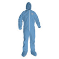 Bib Overalls | KleenGuard KCC 45356 A65 Hood & Boot Flame-Resistant Coveralls, Blue, 3x-Large (21/Carton) image number 1
