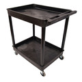 Tool Carts | Luxor TC11 400 lbs. Capacity 2 Shelf Plastic Utility Cart - Black image number 1