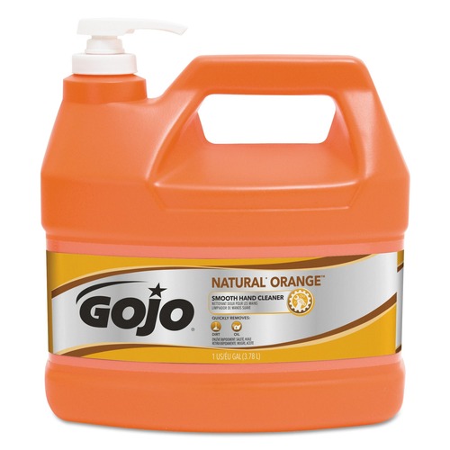 GOJO Industries 0945-04 Natural Orange 1 Gallon Pump Bottle Smooth Hand Cleaner (4/Carton) image number 0