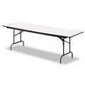 Office Desks & Workstations | Iceberg 55237 OfficeWorks 96 in. x 30 in. x 29 in. Rectangular Commercial Wood Laminate Folding Table - Gray/Charcoal image number 0