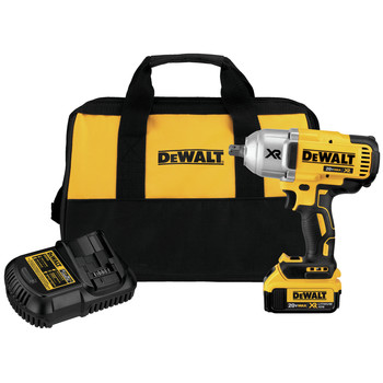 Dewalt DCF899M1 20V MAX XR Brushless Lithium-Ion 1/2 in. Cordless High Torque Impact Wrench with Detent Pin Anvil Kit (4 Ah)