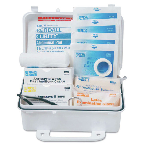 Pac-Kit 6060 57-Piece 10 Person OSHA First Aid Kit with Plastic Case (1 Kit) image number 0