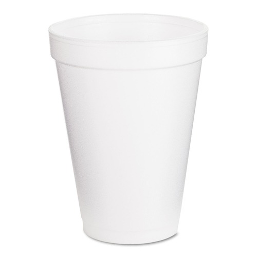 Cups and Lids | Dart 12J12 12 oz. Foam Drink Cups - White (25/Pack) image number 0