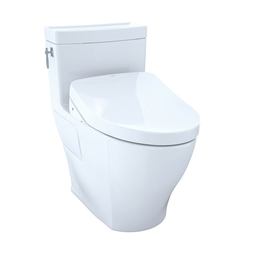 Bidets | TOTO MW6263056CEFG#01 Aimes One-Piece Elongated 1.28 GPF Toilet & WASHLET S550e Bidet Seat (Cotton White) image number 0