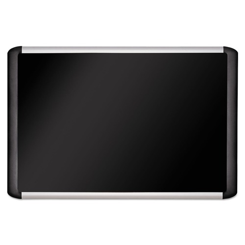 MasterVision MVI050301 MVI Series 36 in. x 48 in. Soft-Touch Bulletin Board - Black/Silver image number 0